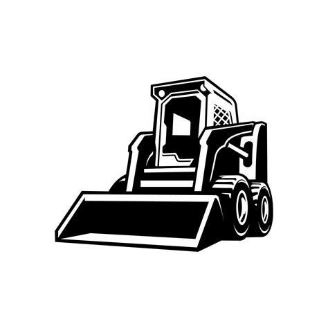 skid steer clipart silhoutte|bobcat skid steer drawing.